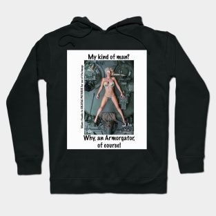 Armorgator Babe 13 - White Background Hoodie